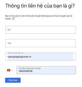 Email Tên Miền Google